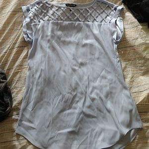 Express light blue work blouse